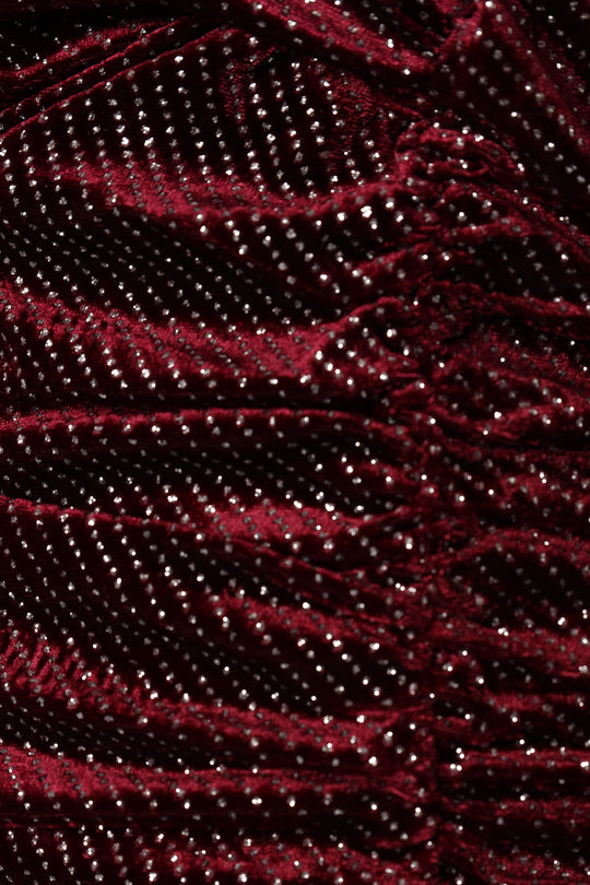 Gilbert Ruched Mini Dress - Merlot