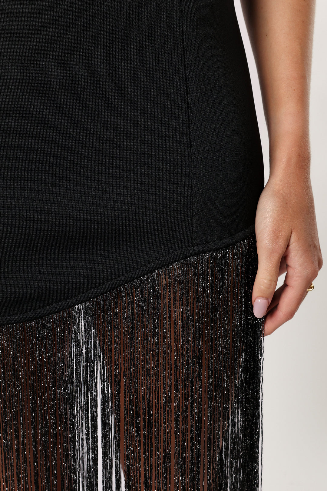 Padam Strapless Midi Dress - Black