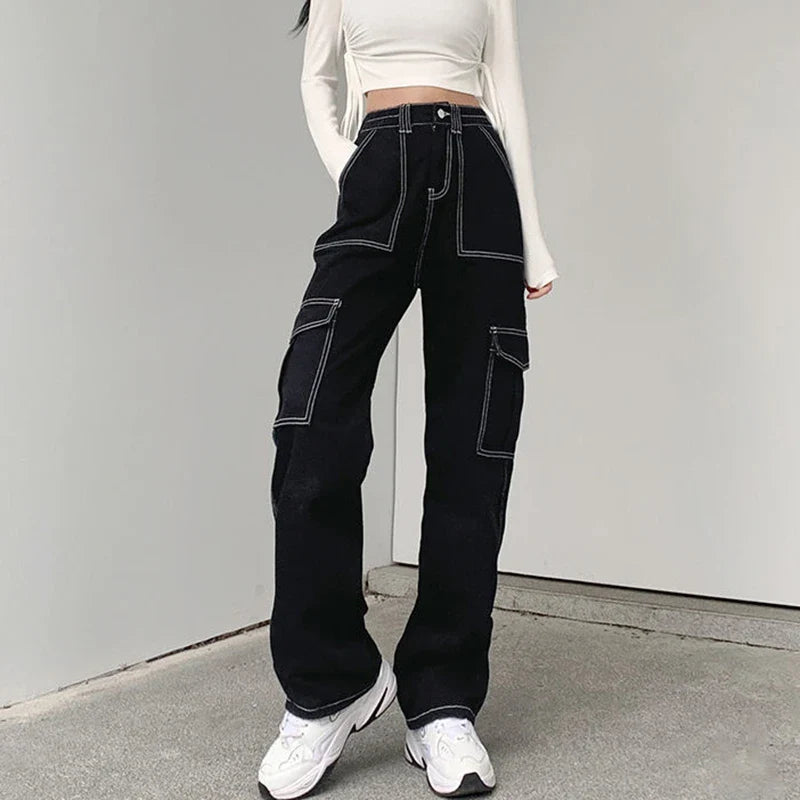 Women's Utility Jeans with Contrasting Stitching