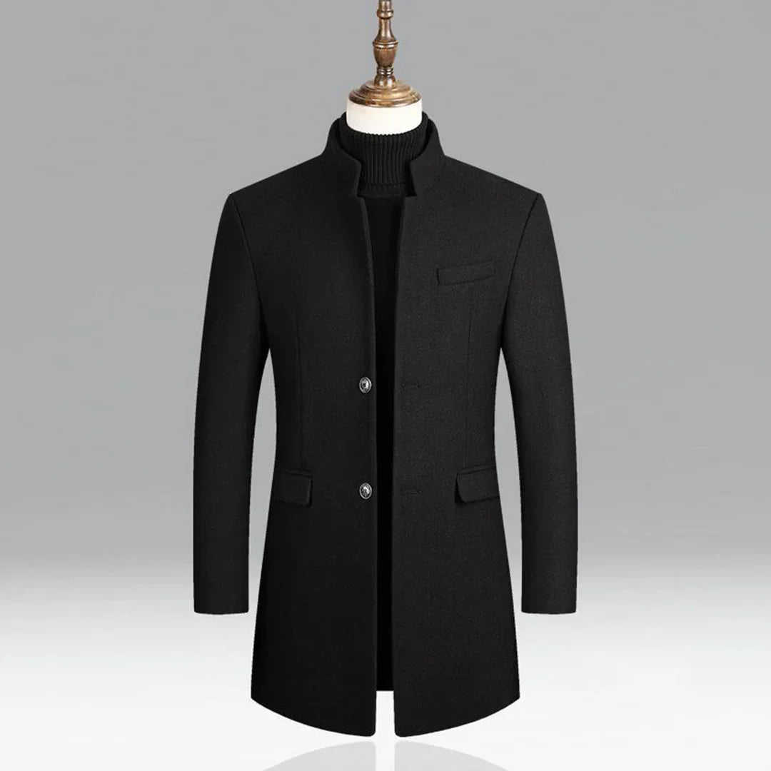 Men's Long Button-Down Coat | Ideal for Formal and Everyday Occasions