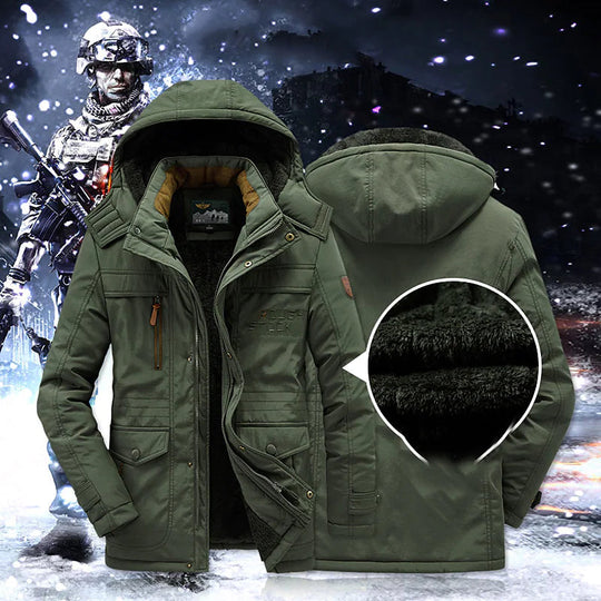 Parka Mi-Long met Capuchon en Ritsluiting voor Mannen | Ideaal voor de Winter