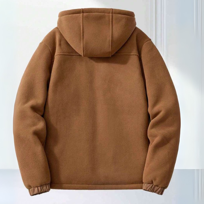Heren Fleece Winterjas | Met Capuchon & Ritssluitingen | Lichtgewicht en Warm