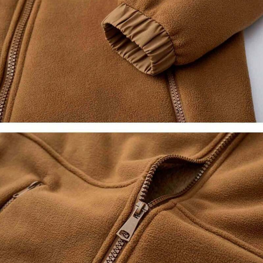 Heren Fleece Winterjas | Met Capuchon & Ritssluitingen | Lichtgewicht en Warm