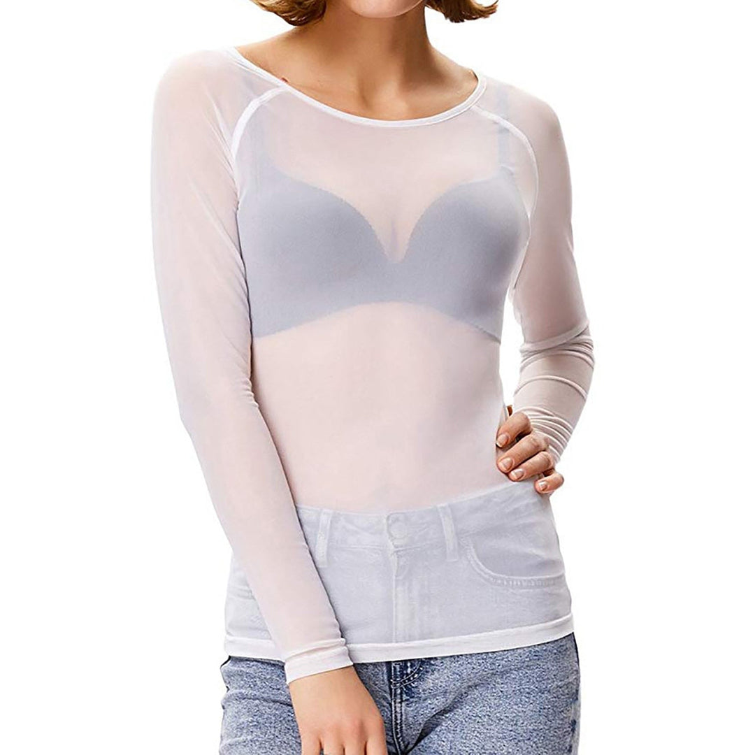 Naïa – Dames mesh top met lange mouwen