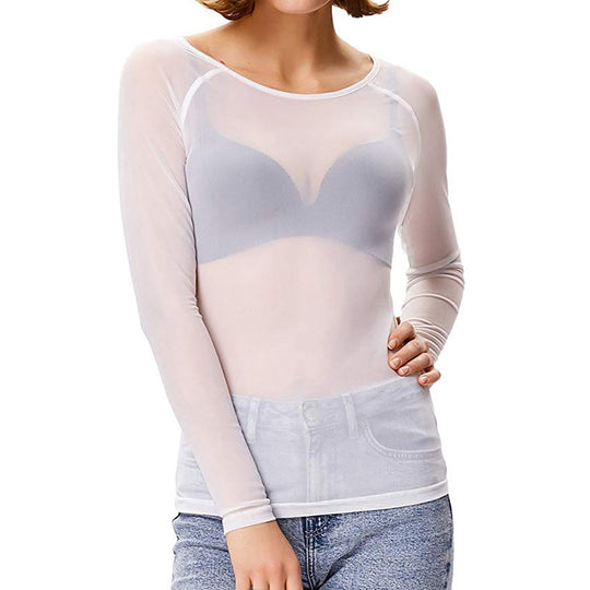 Naïa – Dames mesh top met lange mouwen
