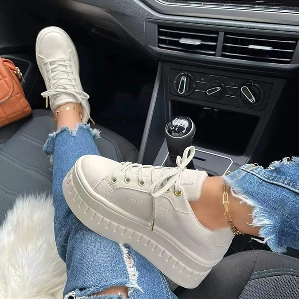 Heidi-Mode Plateau-Boots met Veters